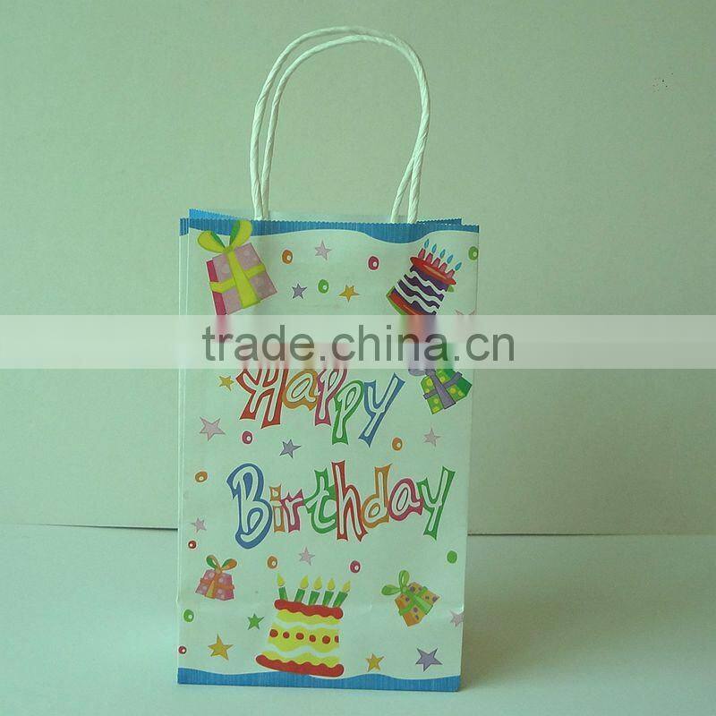 2014 hot sale personized printing birthday bag with customized printing and logo