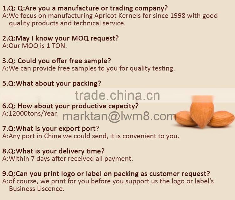 The blanched bitter apricot kernels/(GUANGBEI Type) made in china.