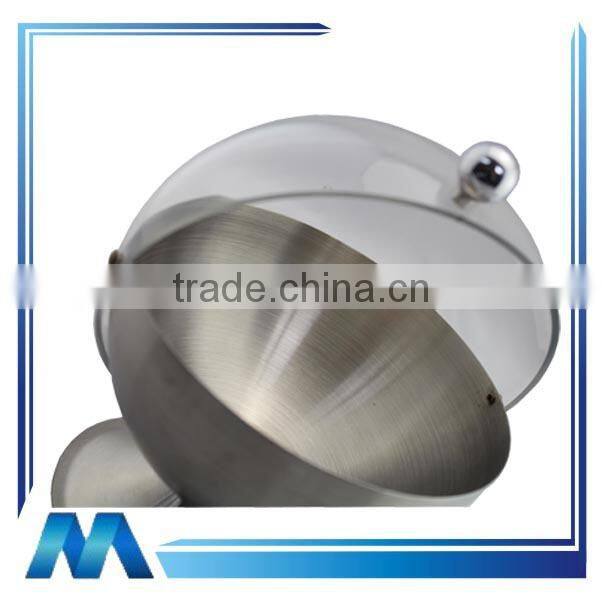 ball shape stainless steel sugar bowl with lid