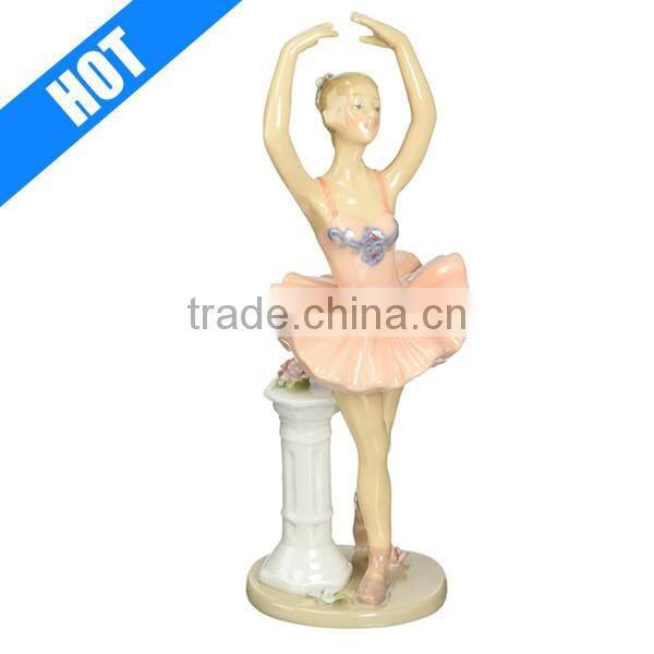 Custom Porcelain Ballerina Dancing Figurine For Gift