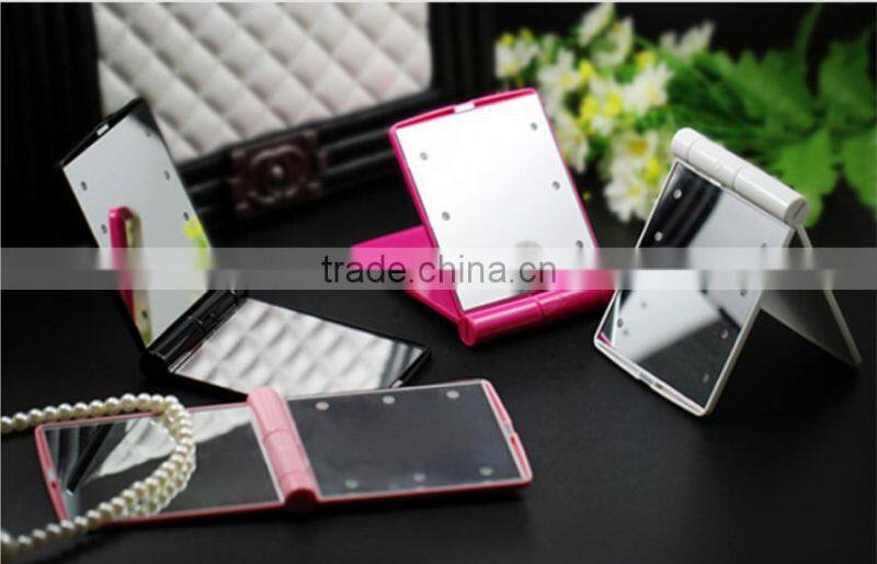 Led Lighted Compact Travel Makeup Mirror