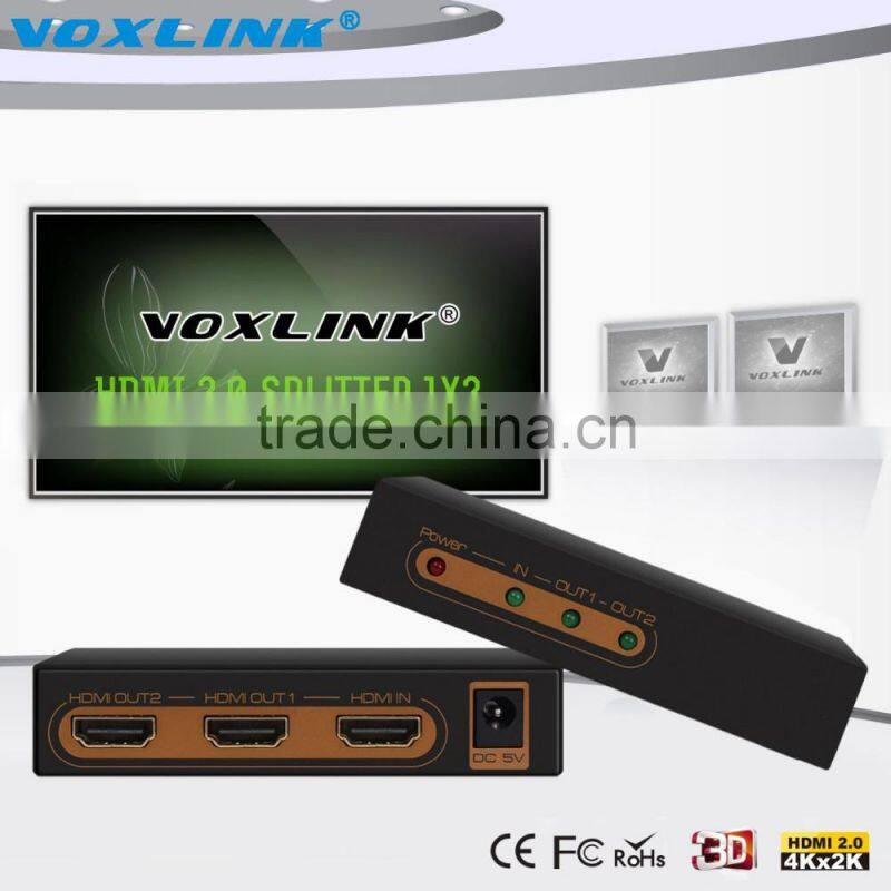 Voxlink HDMI 2.0HDR 1x2 HDMI splitter (4K/60Hz/ HDCP2.2)US