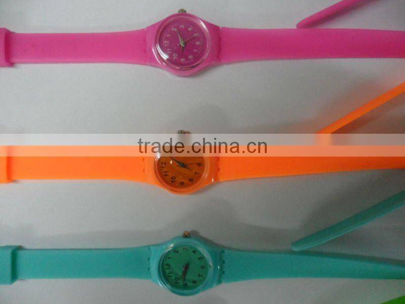 silicone long strap watch