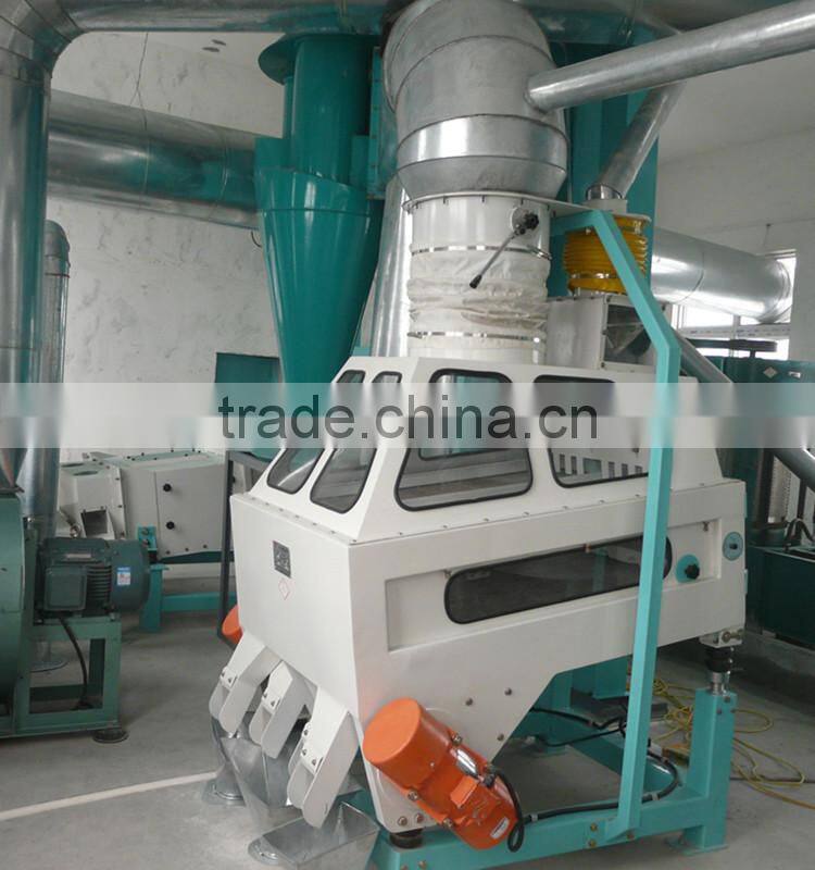 Density grading corn and corn stone removing machine