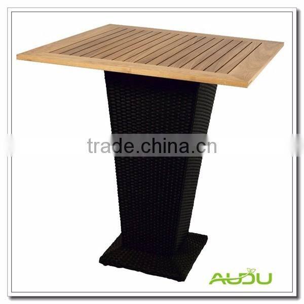 Audu Patio Bar Set/Patio 5 Pieces Knock Down Wood Bar Table Set