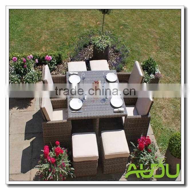 Audu RATTAN WICKER CONSERVATORY OUTDOOR GARDEN FURNITURE PATIO CUBE TABLE CHAIR SET