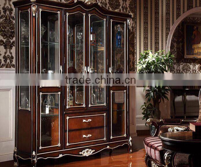 Luxury American Style Dining Room Furniture, Palace Royal Wooden Dining Table For 6 People and Chairs (BF01-ML018)