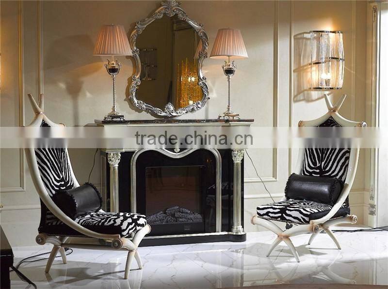 Neo Classic Zebra-stripe Printed Fabric Lounge Chair, Comfortable Innovative Design Leisure Chair