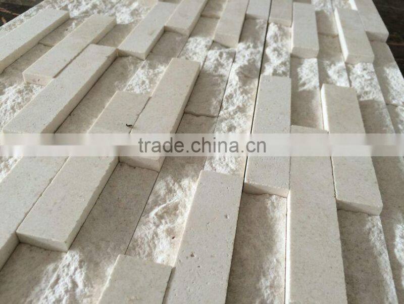 Interior white sand cultured stone