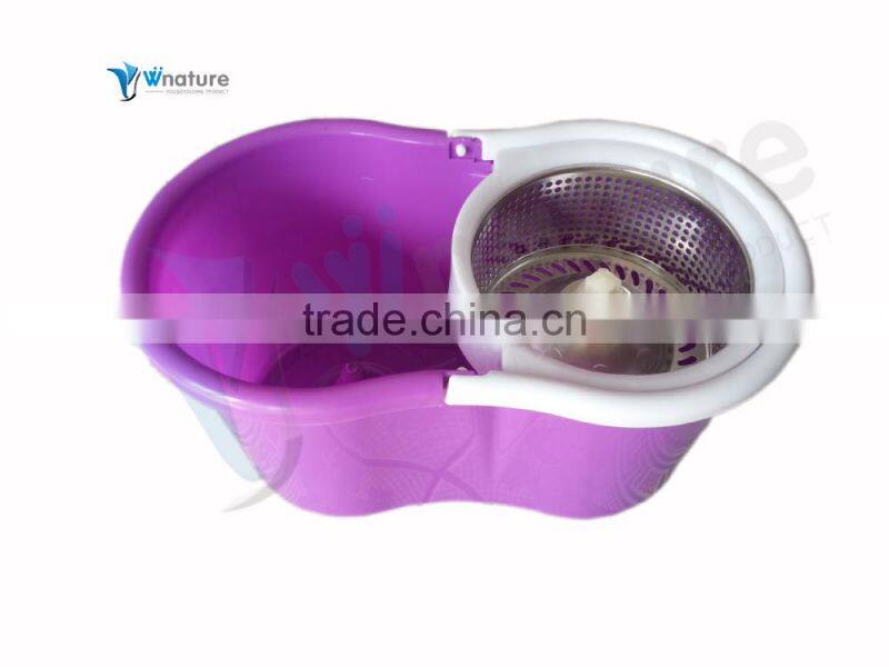 removable 360 magic spin mop with two wheels, mop with bucket walkable spin mop