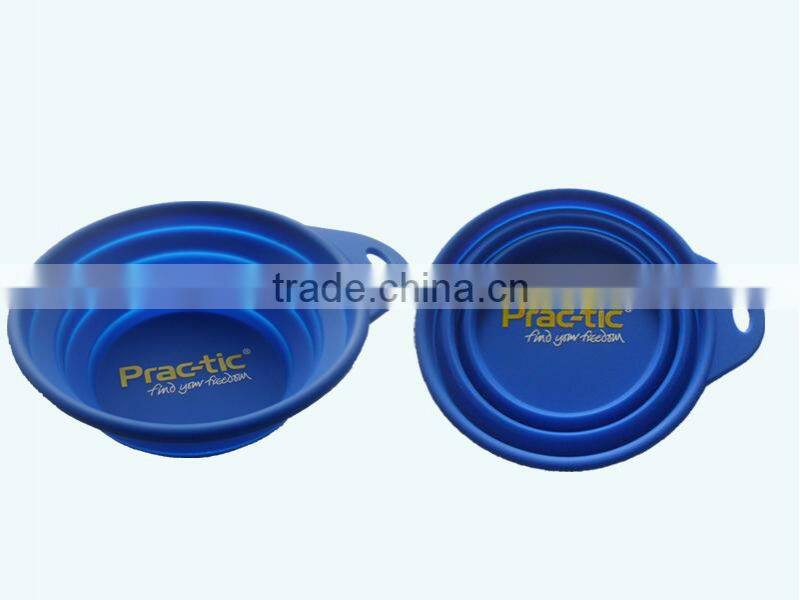 personalized foldable silicone pet dog bowl
