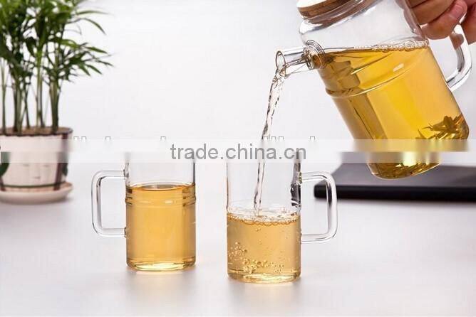 Haonai top quality tea glass mug whith teapot available ,drinking glass mug,coffee glass mug