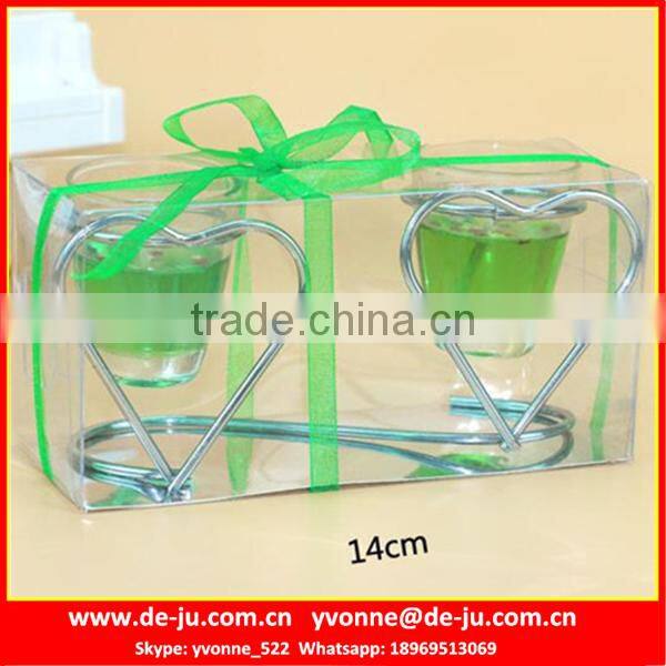Rose Color Gel Wax Stainless Steel Holder Cup For Candles