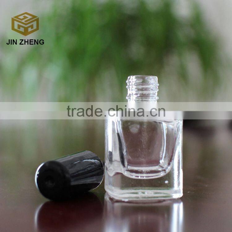 Custom sauqre 10ml nail polish glass bottle with with brush cap