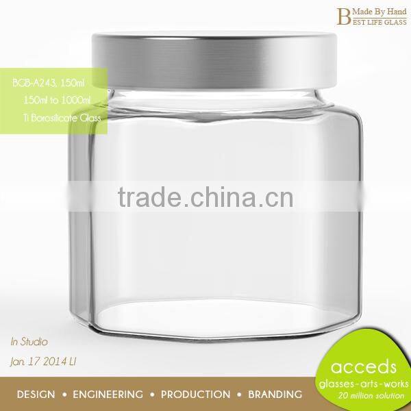 Newest Special Hand Craft 180ml Mini Honey Glass Jars