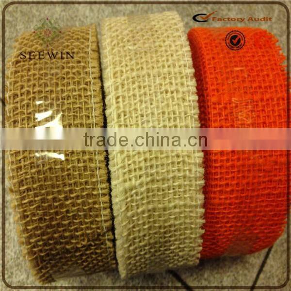 2017 plain natural jute ribbon gift pack ribbon