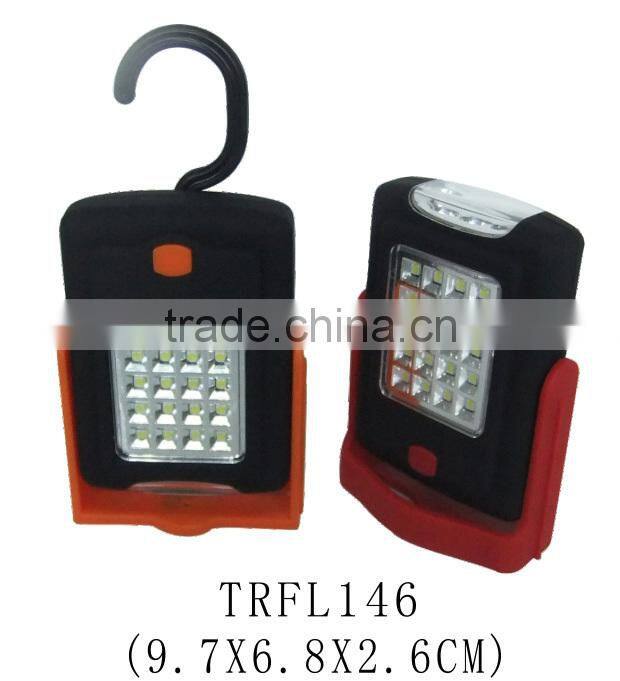 Portable rotary hook magnetic 20+3 LED camping light