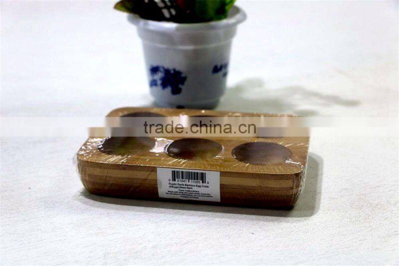 Eco-friendly unfinished bamboo egg tray for sale