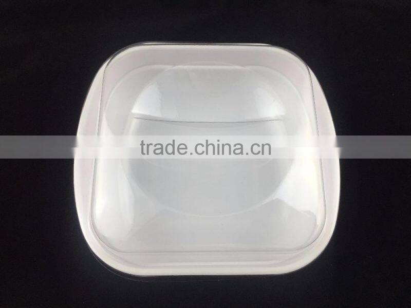 PET lid for Salad Bowl, Easy Handle Plastic Lid, New Design Clear Lid for Ceramic Tableware