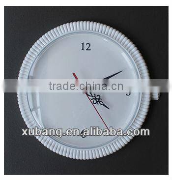 wood finish home decor round wall clock