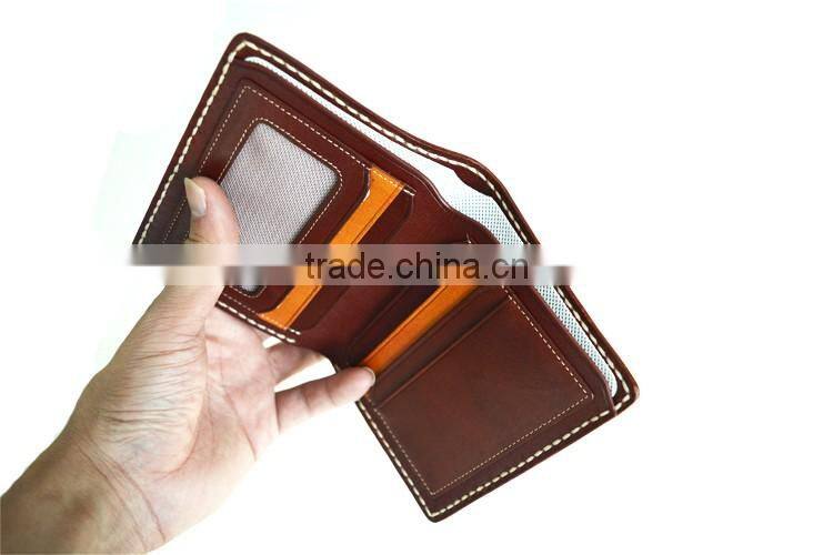 Minimal Leather Wallet Genuine Leather Card Holder with Pocket wallet