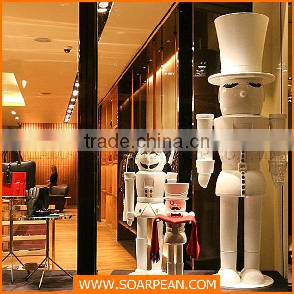 White special design fiberglass life size soldier statues for sale