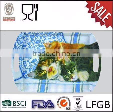 hot selling melamine serving tray,rectangular custom printing melamine tray