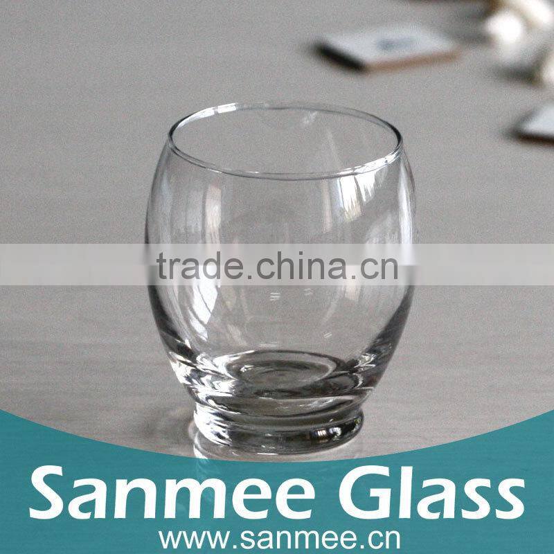 Sanmee Design Style Machine Blown Rounded Whisky Glass Cup