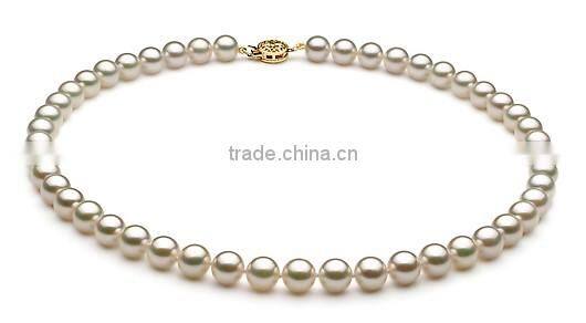 fashion AAA 7.5-8mm white color Akoya pearl necklace