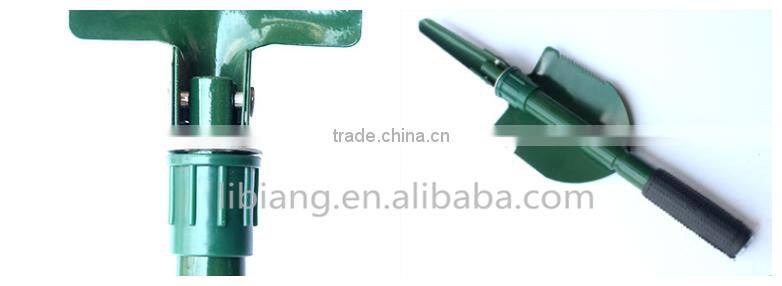 Dual purpose spade shovel antiskid handle