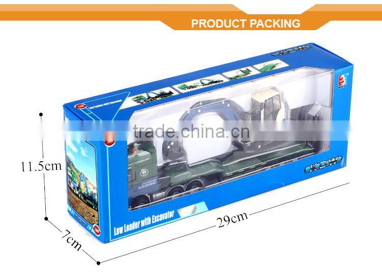 Hot sale 1:50 metal toy truck and trailer with EN71,trailer truck from china ZDC185232