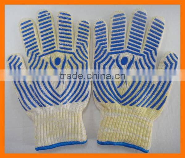 Custom Silicone Grip Heat and Cut Resistance Gloves for Kitchen Use