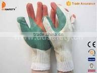 DDSAFETY 2017 Cotton Rubber Working Safety Glove 10 Gauge Bleach Cotton With Red Rubber Glove