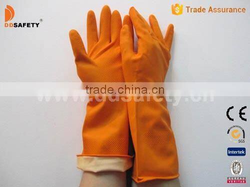 DDSAFETY Latex Rubber Gloves Dip Spray Flock Liner household Latex Gloves