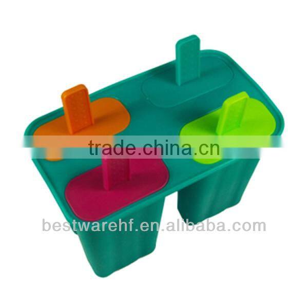 silicone molds for ice popsicle 4 cavities silicone ice cream popsicle molds