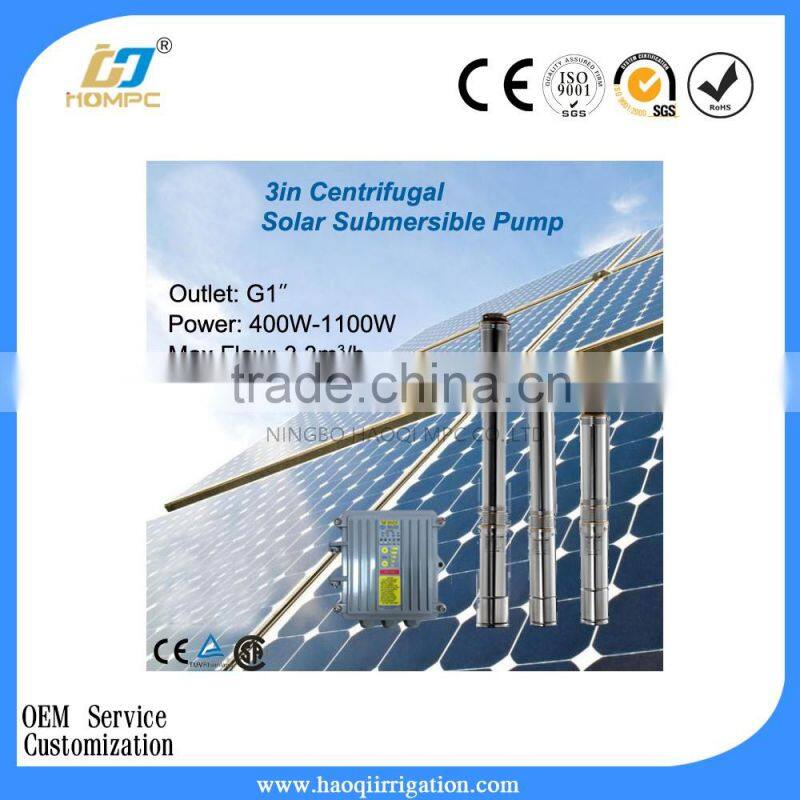 DC72V 1100W 3 inch Centrifugal Solar power Submersible Pump solar water pump
