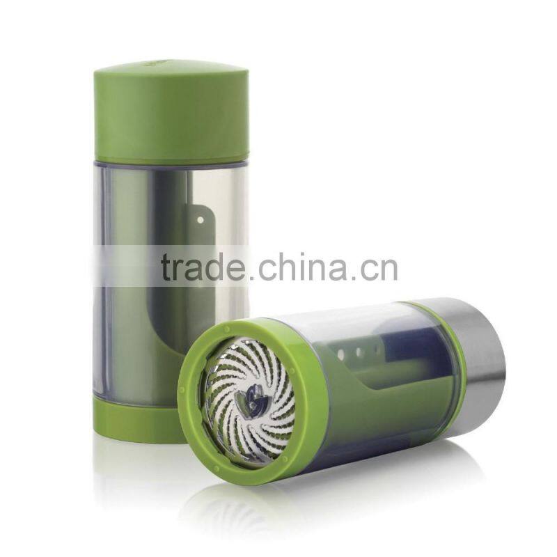 2016 amzon hot selling 2 in 1 kitchen tools herb stripper salt and pepper grinder