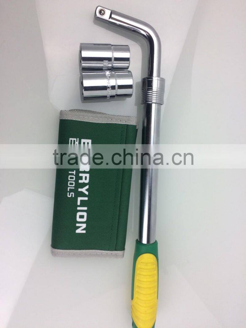 New design 4pcs tire wrench set for car, polished design auto repair car wrench tools