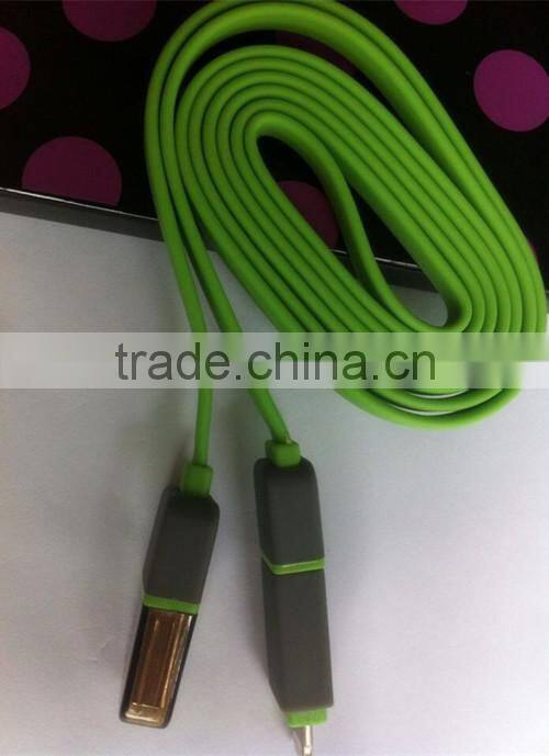 Flat USB Charging Cable Charger line for iphone 5 and Samsung