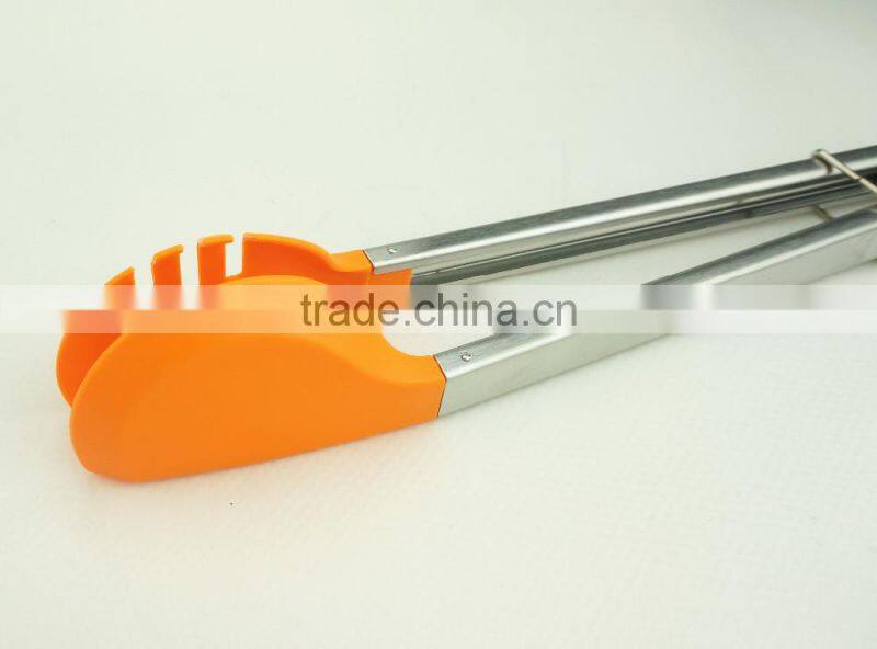 35030 nylon Kitchen Tongs BBQ Cooking Food salad Tongs with spoon