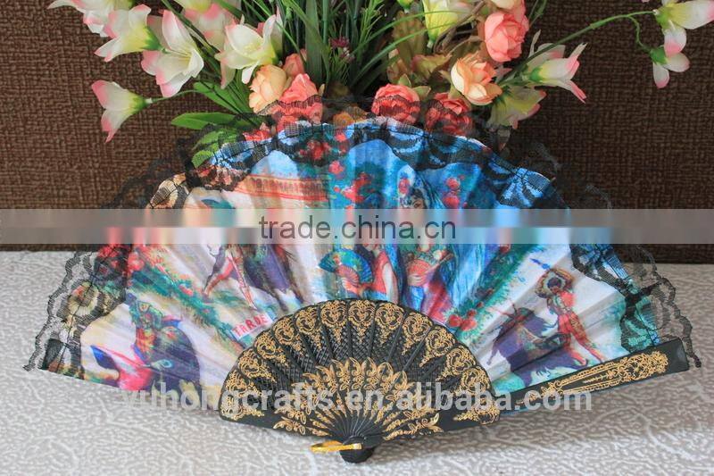 Spanish style folding plastic fan