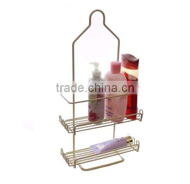 Home Two Tier Deluxe Shower Caddy Rack Organizer with Shelves