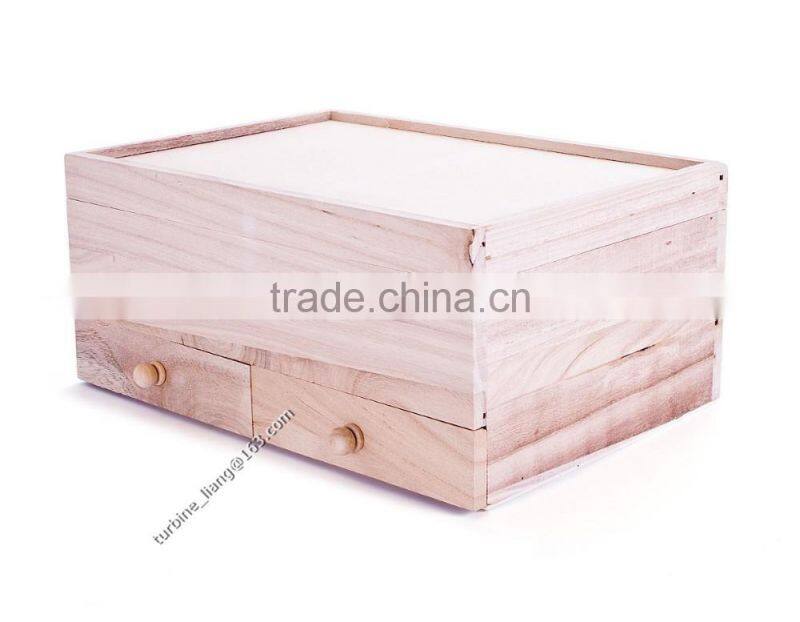 Unfinished Wooden Sewing Box