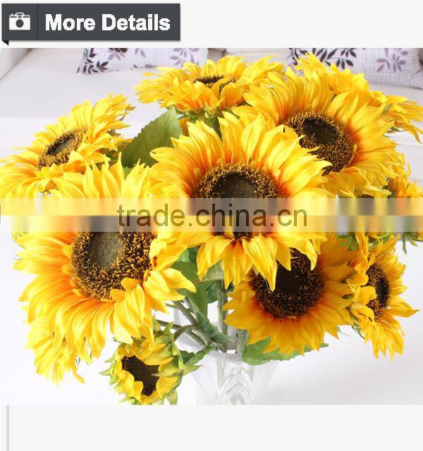 2016 artificial flower artificial silk sunflowers arrangement
