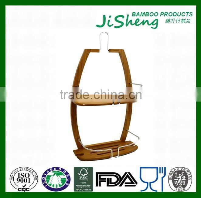 100% Bamboo Bathtub Caddy with Extendable Sides, Cellphone Tray & Integrated Wine glass Holder