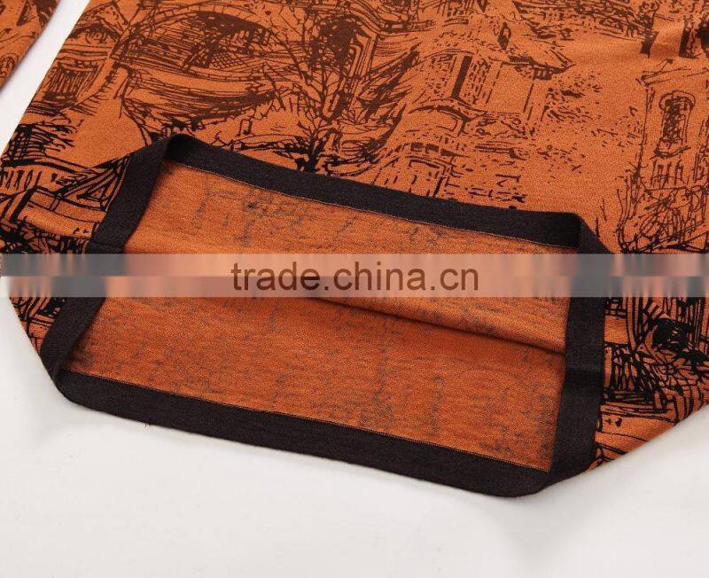 Men's wool and digital printing wholesale sweater