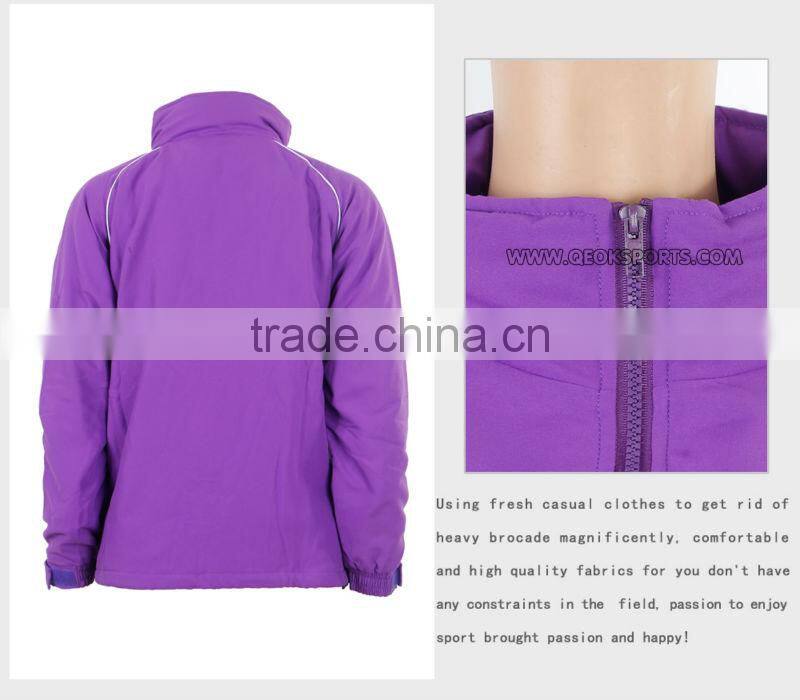 Custom purple fashion tracksuit jacket,,western fall softshell waterproof wears