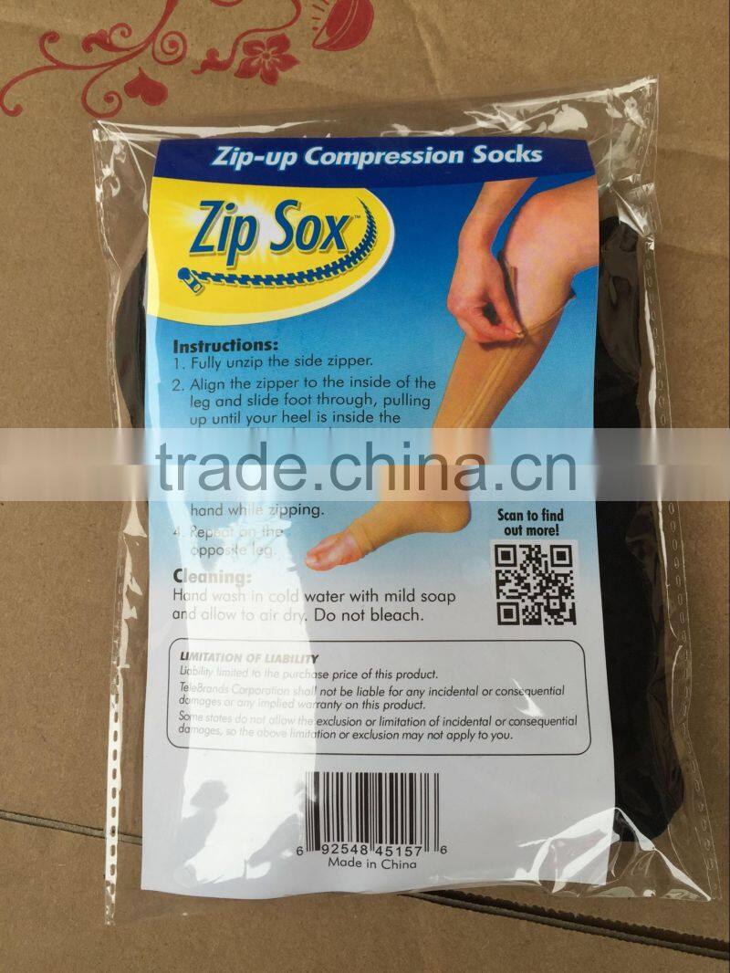High quality zip knitting Compression Knee socks