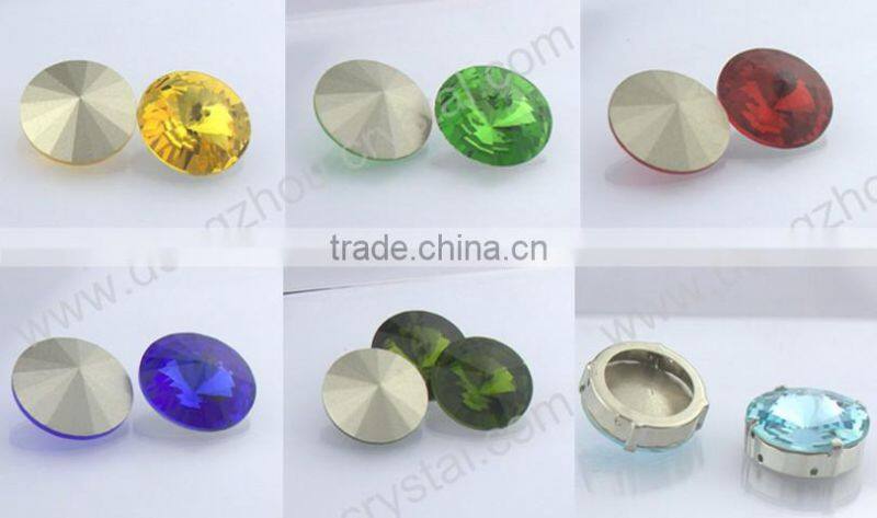 Crystal fancy stone rhinestone with metal claw for clothing