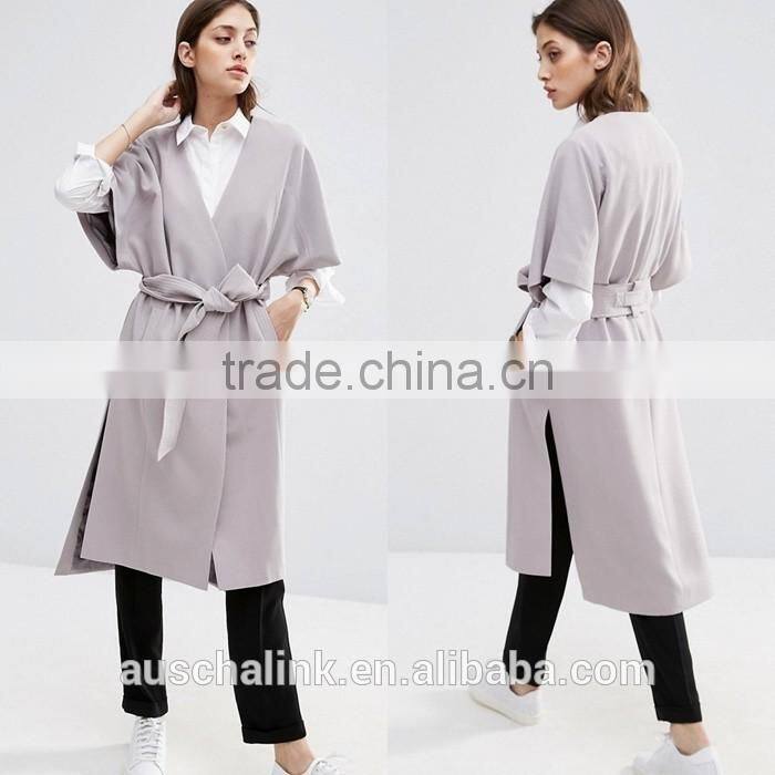 new arrival high quality ladies long fashion duster coat customized
